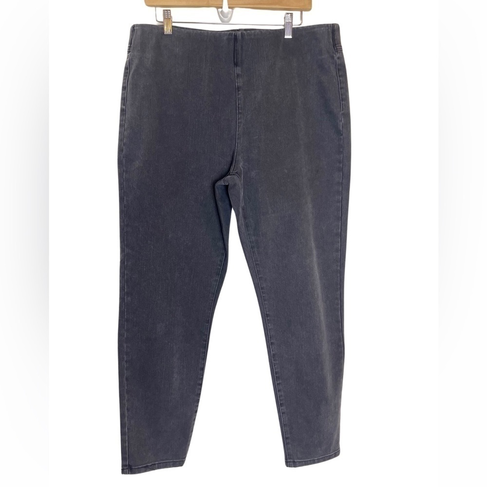 Soft Surroundings Women's Ultimate Pull On Ankle Denim Pants Size XL Pockets